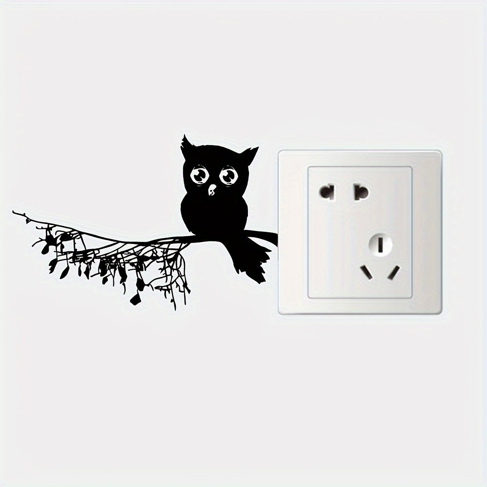1pc Owl Switch Decorative Self-adhesive Sticker Home Decor