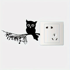 1pc Owl Switch Decorative Self-adhesive Sticker Home Decor