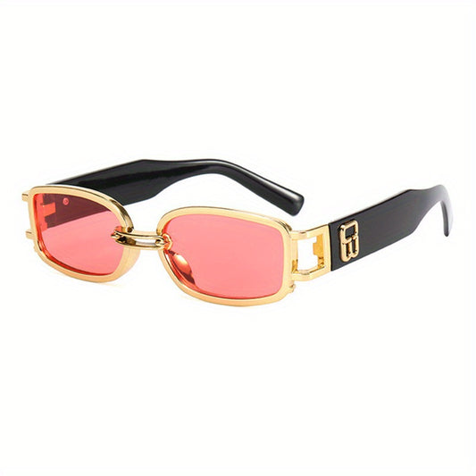 Y2K Rectangle Metal Sunglasses UV400