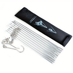 Adjustable Camping Tripod with Chain and Storage Bag for Outdoor Cooking