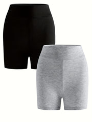 2-Pack High Waist Short Leggings for Spring & Summer