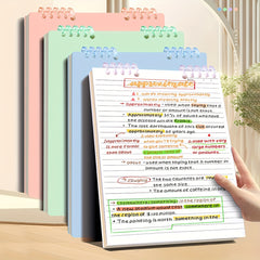 Spiral Notebook Journal Green Purple Pink Soft Cover Dividers