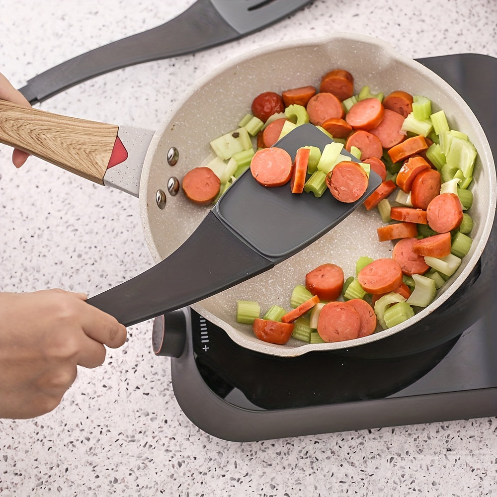 Silicone 3-In-1 Frying Shovel Clip Spatula Leak Shovel