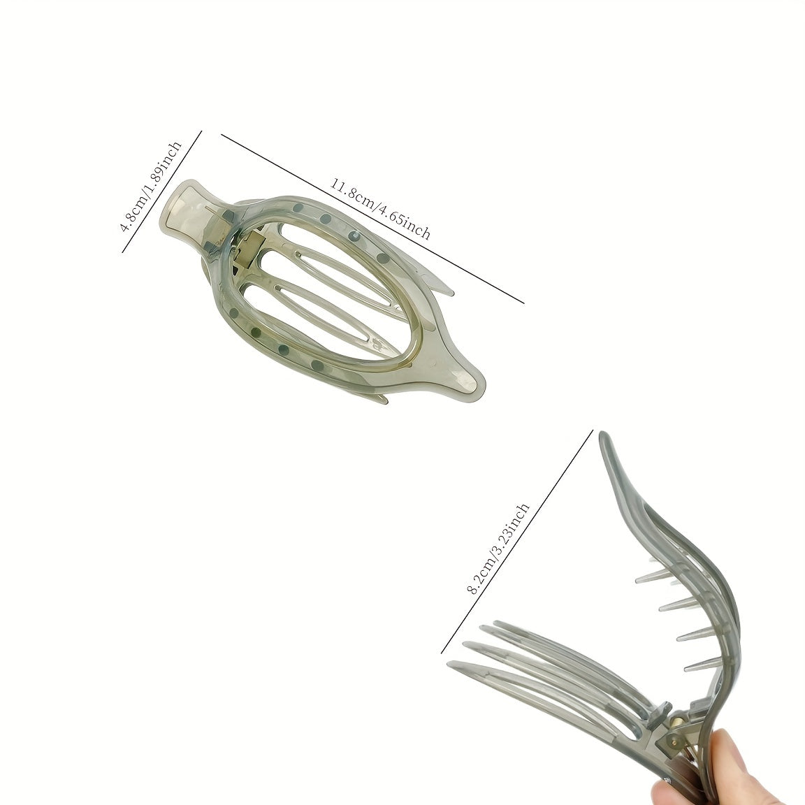 Transparent Hair Claw Shark Claw Plastic Hair Accessories