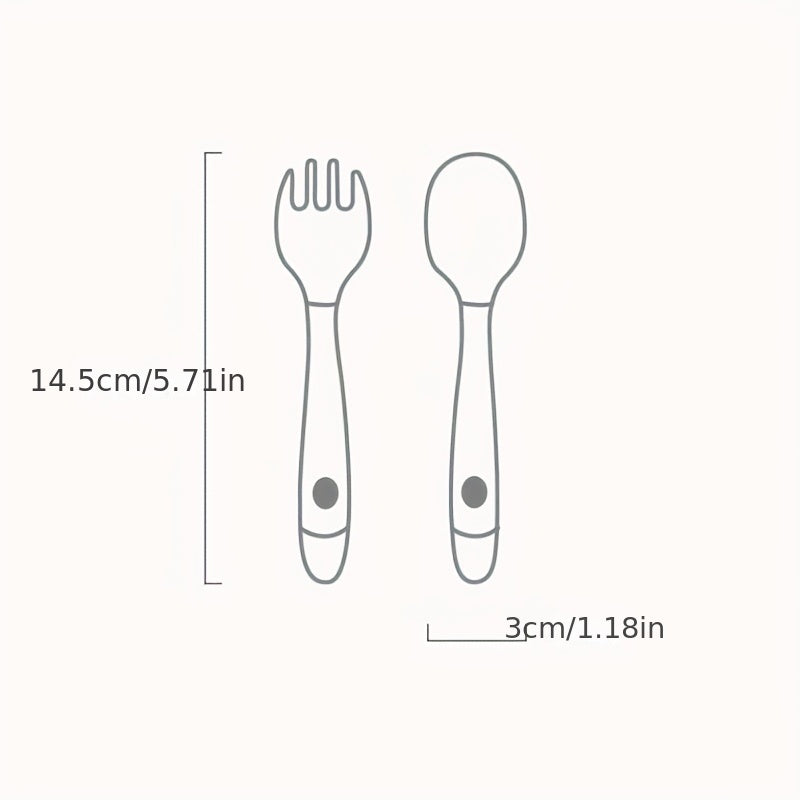 Kids Training Spoon Fork Safe Environmentally Friendly Materials