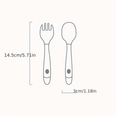 Kids Training Spoon Fork Safe Environmentally Friendly Materials
