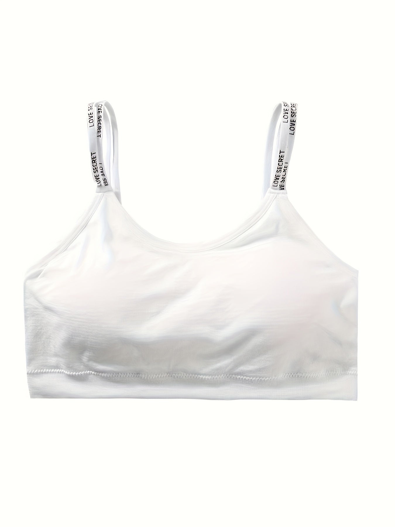 2pcs Wireless Bras Letter Straps Comfy & Breathable Women's Lingerie
