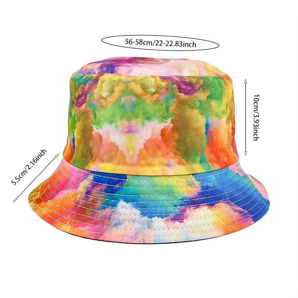 Tie Dye Fisherman's Hat Vintage Print Sunshade Outdoor Fishing