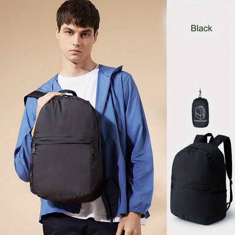 Lightweight Solid Backpack Casual Rucksack Travel Storage Bag