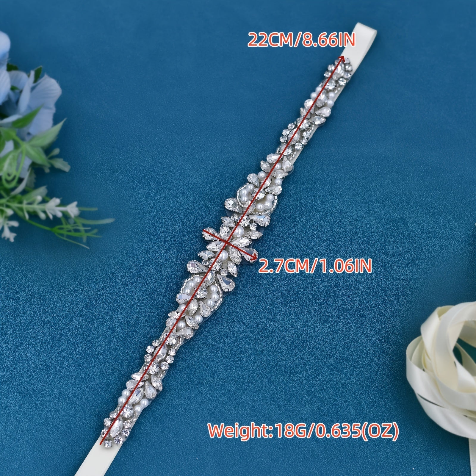 Handcrafted Rhinestone Bridal Sash Wedding Dress Accessory for Parties