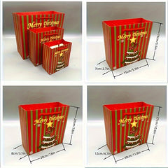 10pcs Christmas Gift Bag Paper Gift Bag with Handle Holiday Gift Packaging Bag