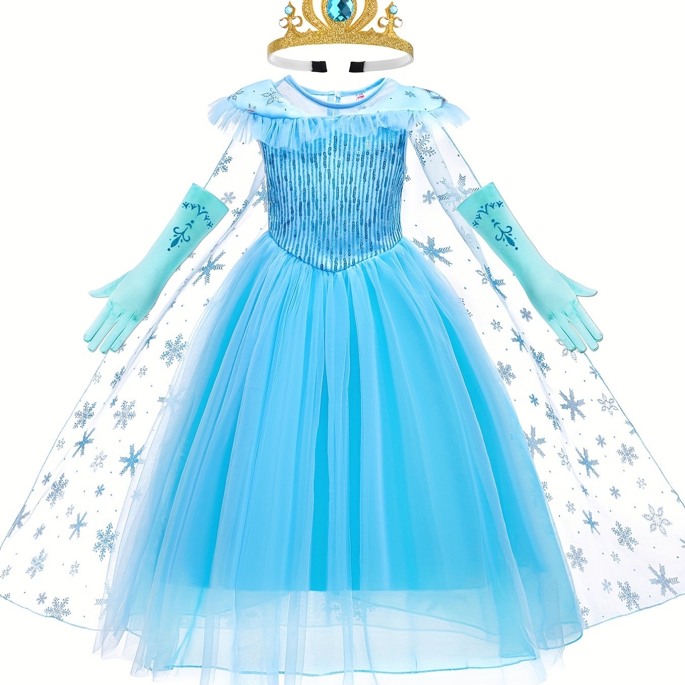 5pcs Girls Princess Costume Party Dress Set with Accessories