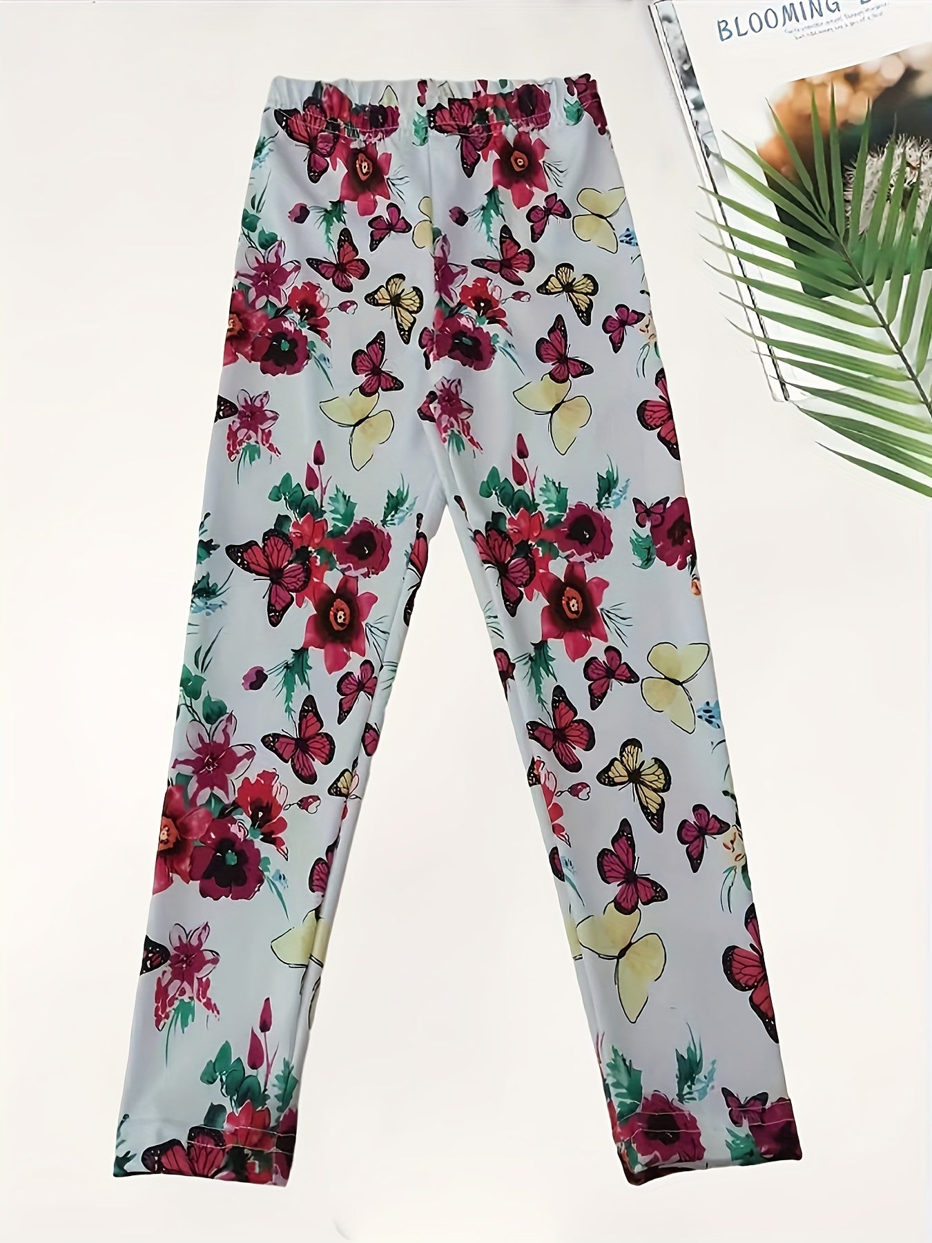 Butterfly & Flower Leggings Girls Comfy All Seasons Activewear