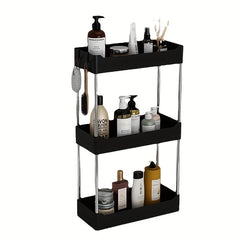 Countertop Bathroom Shelf Slim Storage Rack - White