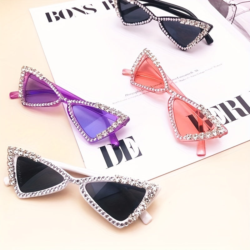 Girl's Triangle Rhinestone Sunglasses UV Protection