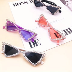 Girl's Triangle Rhinestone Sunglasses UV Protection