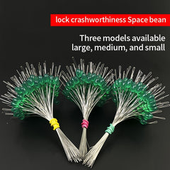 100pcs Silicone Space Beans Fishing Line Stoppers Fishing Float Stops