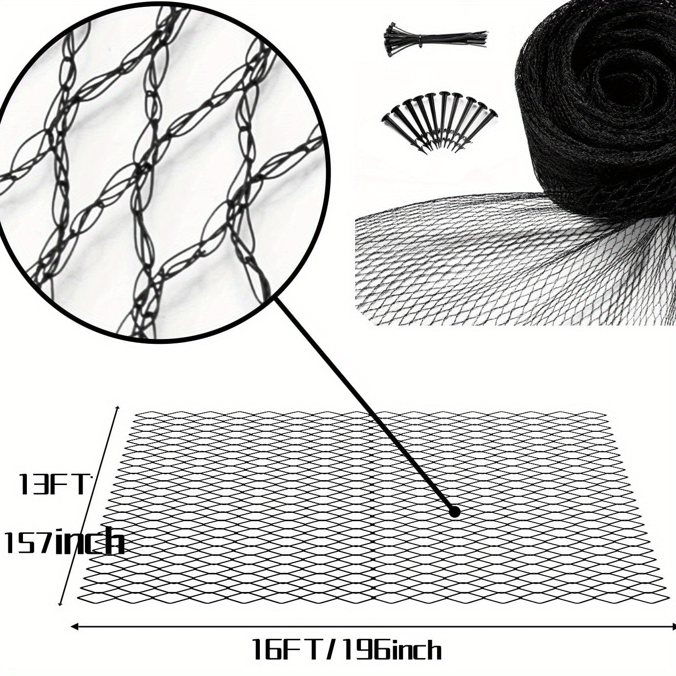 Pond Netting Pool Net Anti Bird Net Garden Net Mesh Net Cover For Leaves