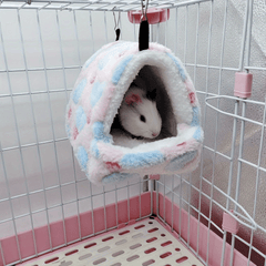 Cozy Winter Fleece Nest Hanging Bed for Small Pets