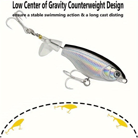 3pcs Bass Fishing Bait Bionic Bait With Treble Hook Fishing Tackle