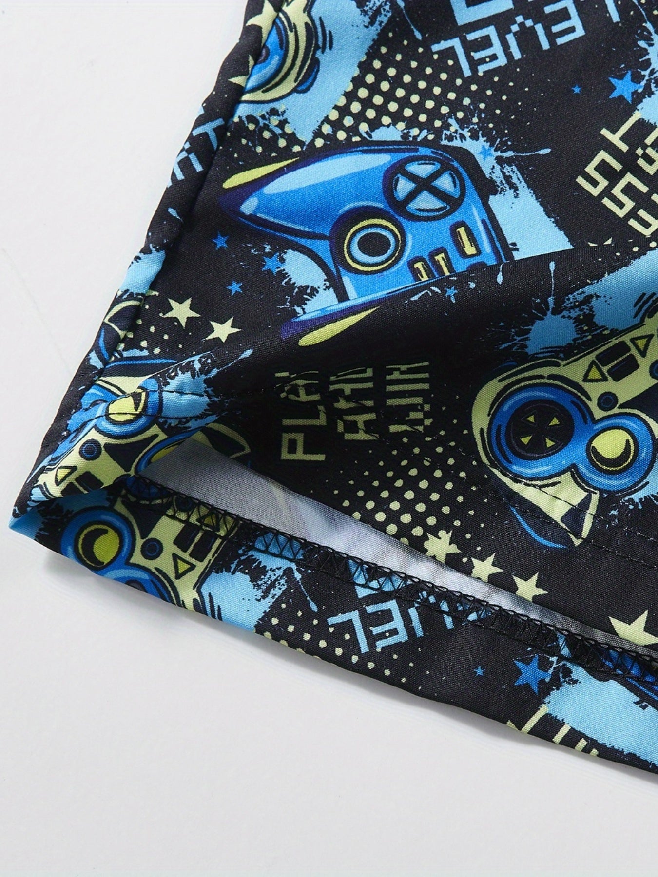 Boys Gamepad Print Shorts Comfortable Summer Clothes