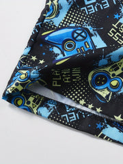 Boys Gamepad Print Shorts Comfortable Summer Clothes