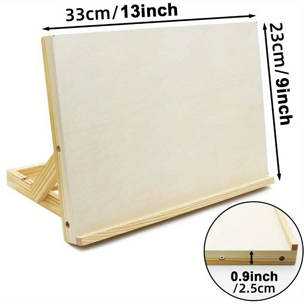 6pcs Tabletop Easel & Palette Paint Set for Mixing Paints Angle Painting