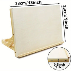 6pcs Tabletop Easel & Palette Paint Set for Mixing Paints Angle Painting
