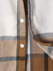 Boys Plaid Short Sleeves Shirt Preppy Style Summer Kids Clothes