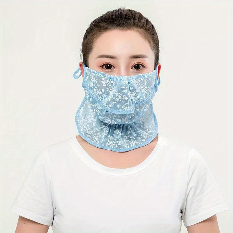 Lace Breathable Mask Thin Sun Protection Neck Mask Outdoor Cycling