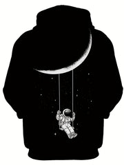 Funny Astronaut Moon Boys Casual Pullover Hoodies Kids Sweatshirt Spring Fall
