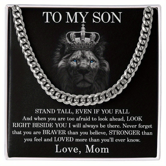 Son Cuban Chain Necklace Son Birthday Gift From Mom