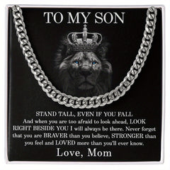 Son Cuban Chain Necklace Son Birthday Gift From Mom