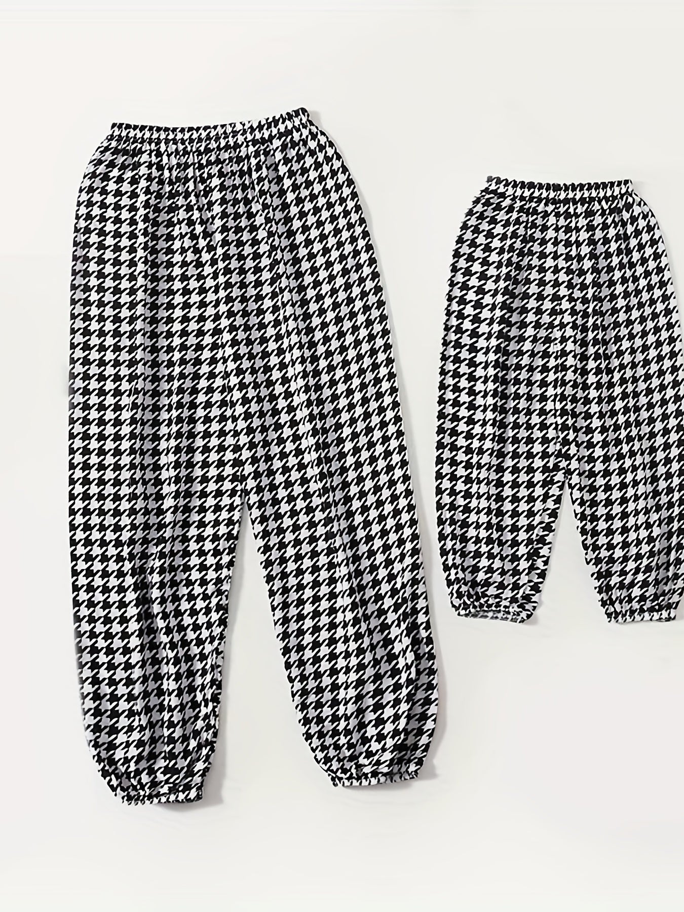 Girls Floral Elastic Waist Pants Thin Loose Trousers