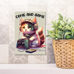 Baby Cat and Video Game Wall Sticker for Kids Room