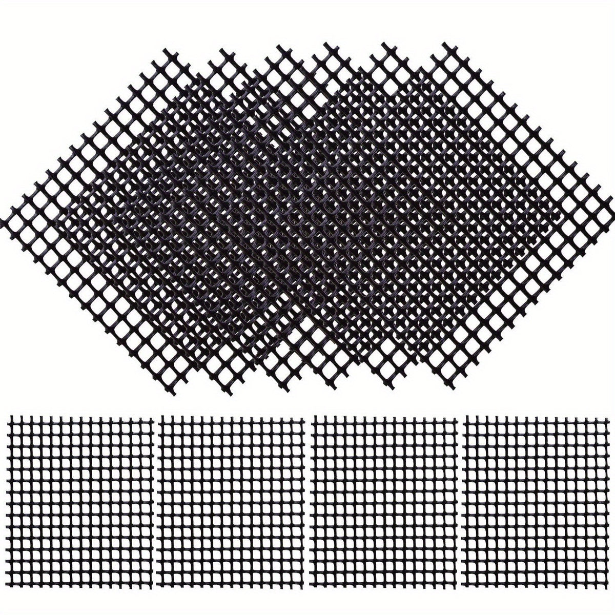 50pcs Plant Pot Mesh Pad Bonsai Pot Bottom Grid Mat Plant Drainage Screens