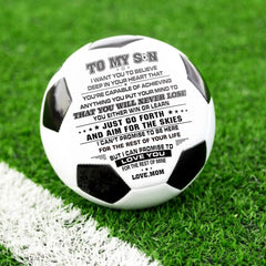 Soccer Ball 'Dad Mom To Son I Love You' Print