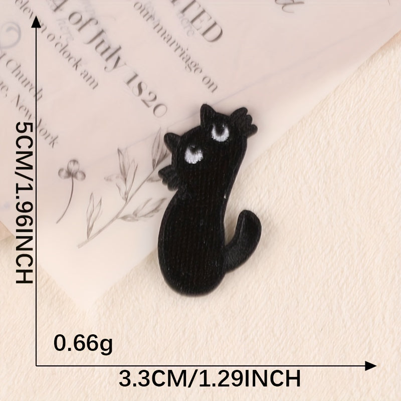 9pcs Cat Embroidery DIY Patch For Clothes Backpack Hat