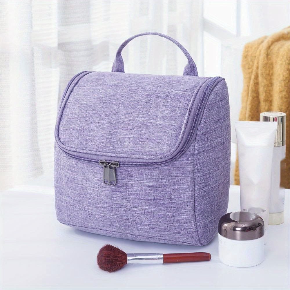 Minimalist Solid Makeup Bag Portable Hanging Bag