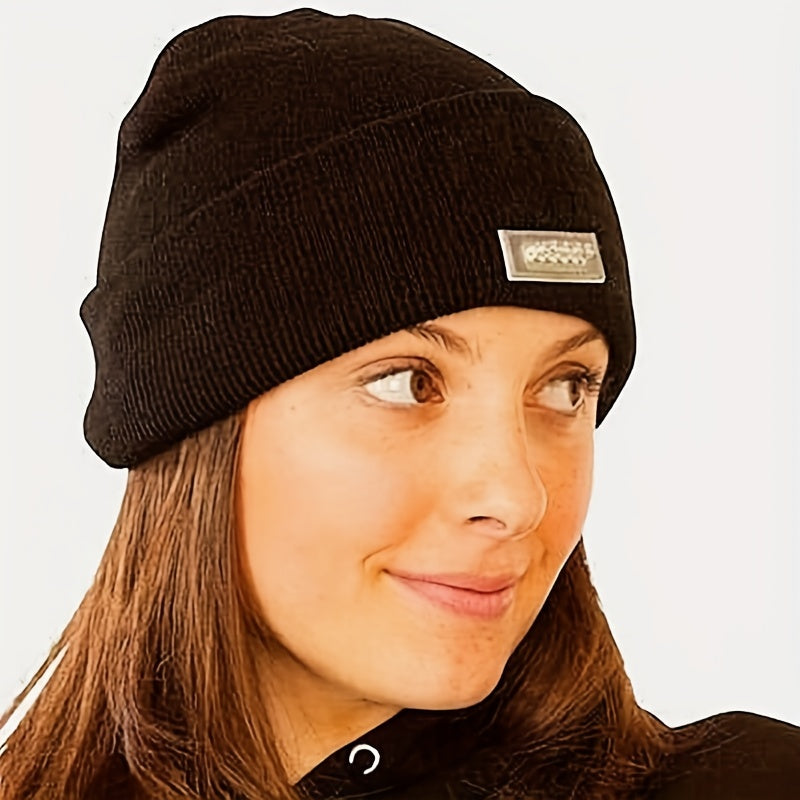 LED Light Beanie Hat Warm Solid Knitted Hat Unisex Outdoor Fishing Hiking