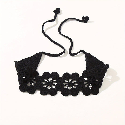 Hollow Crochet Hair Scarf Weaving Headband Hair Bundle