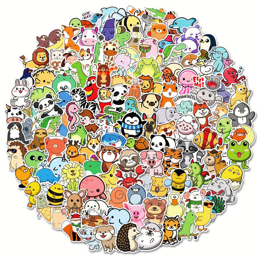 150 Cartoon Animal Stickers for Kids - Reward Stickers