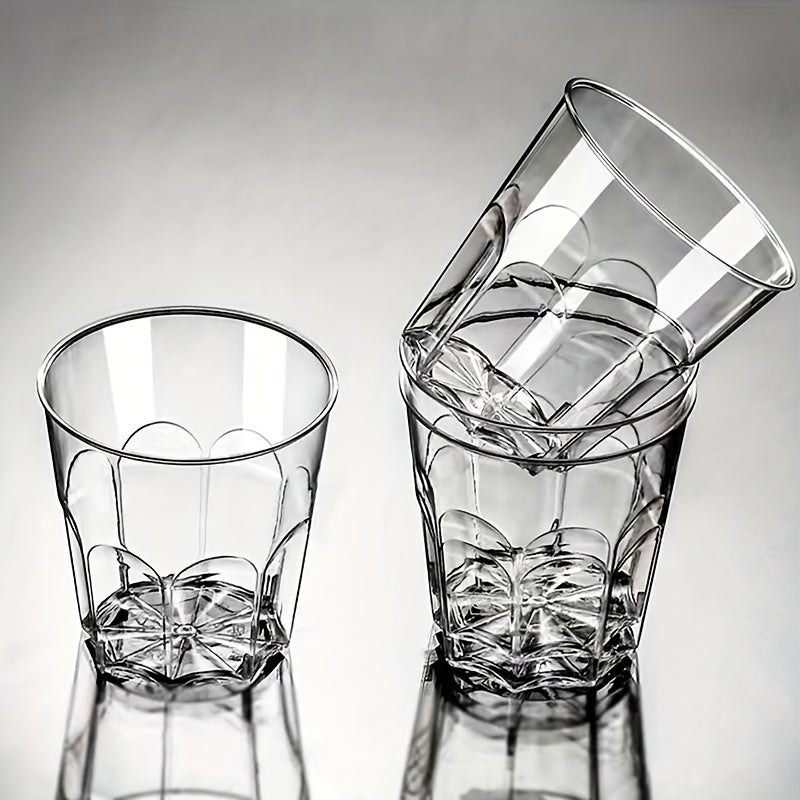 100 pcs Clear Plastic Cups with Lids Great for Events and Gatherings