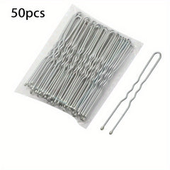 50pcs Gold & Silver U-shaped Hair Clip Wedding Dress Photo Studio Accessories