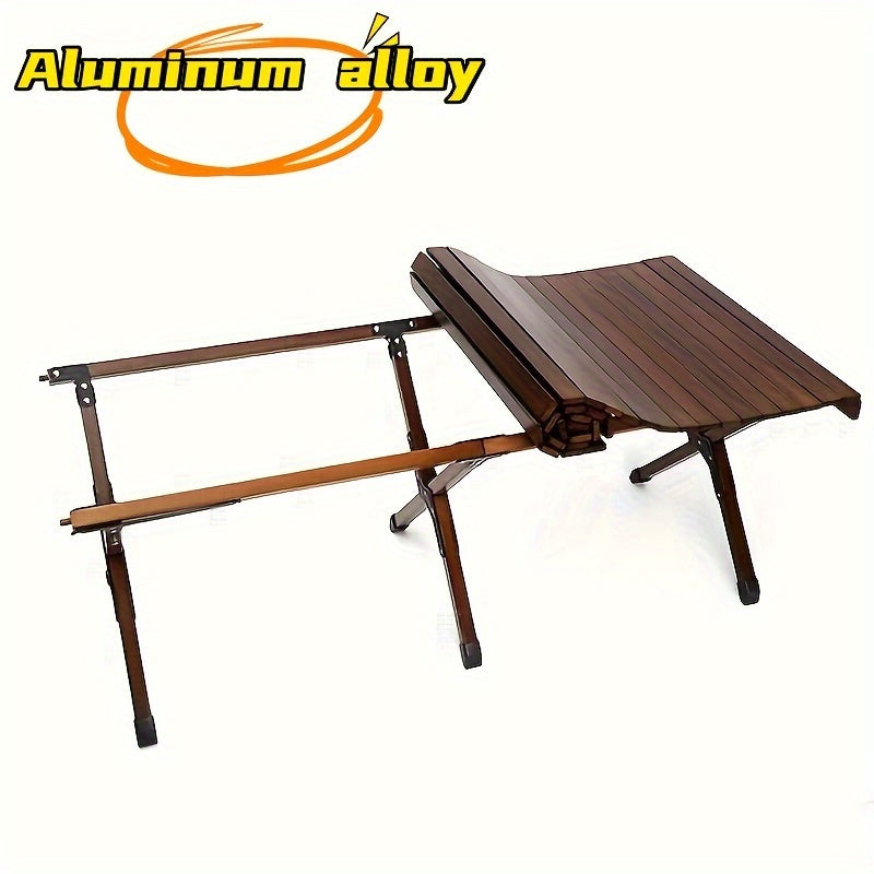 Portable Aluminum Egg Roll Table for Outdoor Camping Picnic BBQ