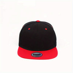 Adjustable Flat Brim Baseball Cap with Letter Patch for Outdoor Sport