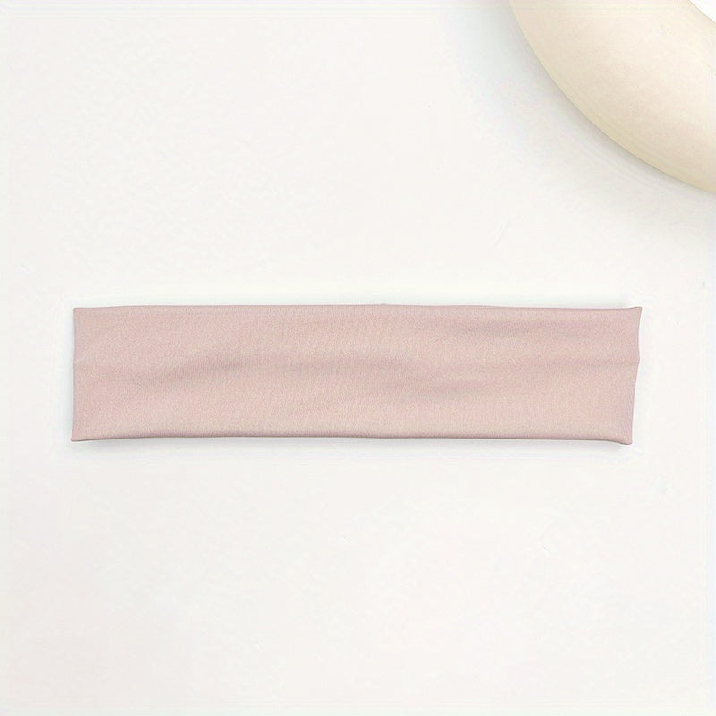 Soft Style Headband Stretchy Sports Sweatband For Running Yoga Solid Headdress