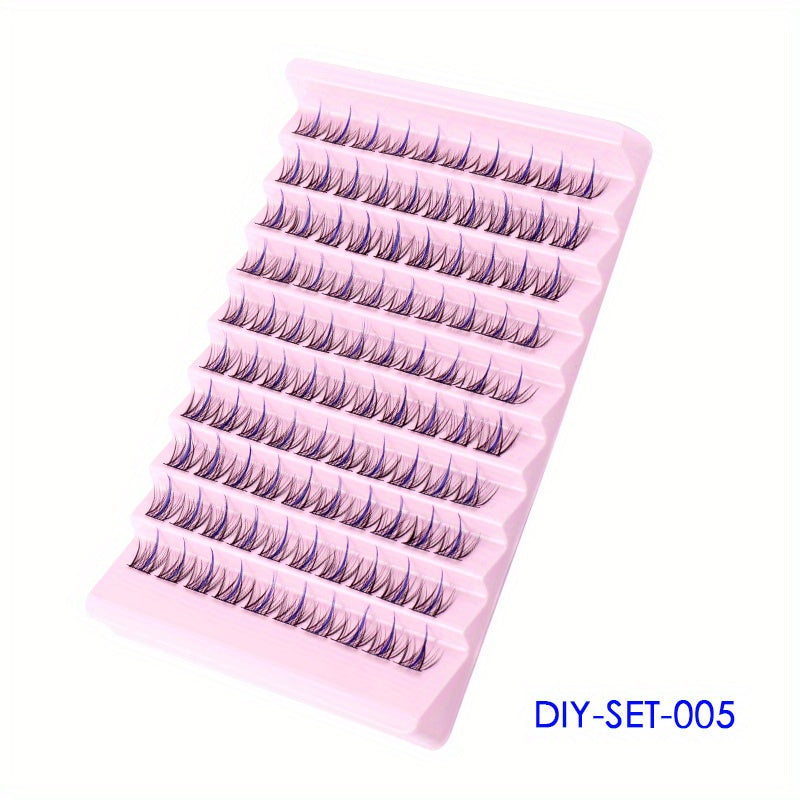 Colored Segmented False Eyelashes for Daily and Special Occasions
