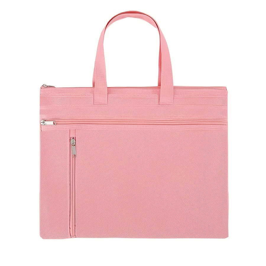 Layer Zipper Handbag For File Storage And Carrying