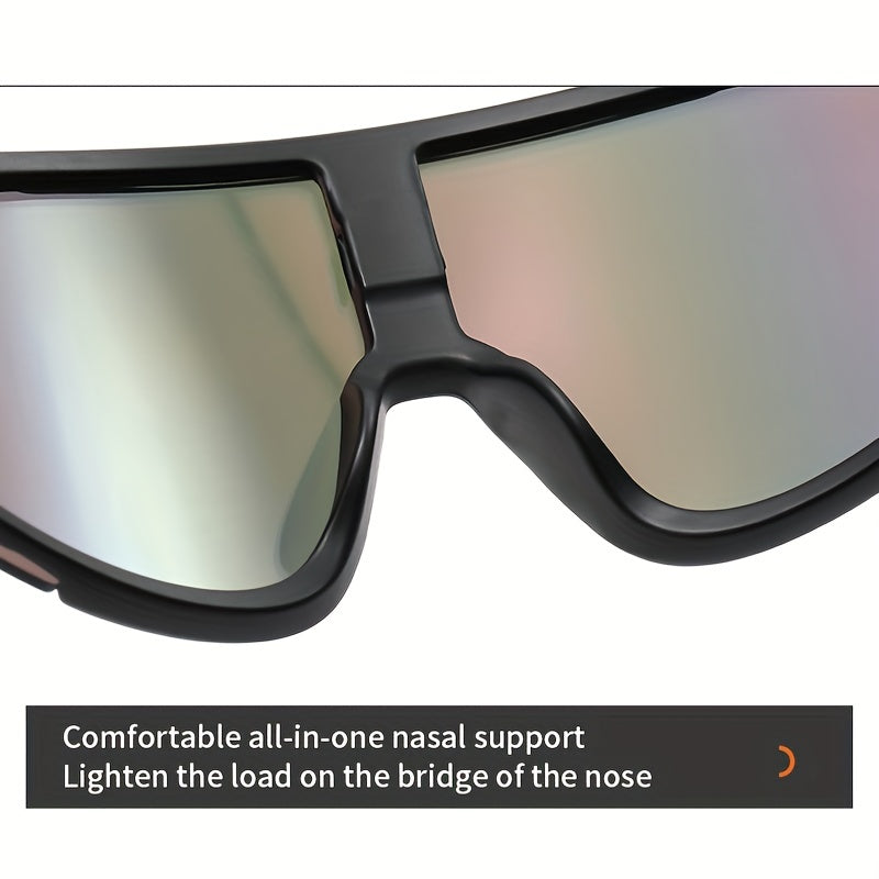 Colorful Large Frame Sports Sunglasses for Men